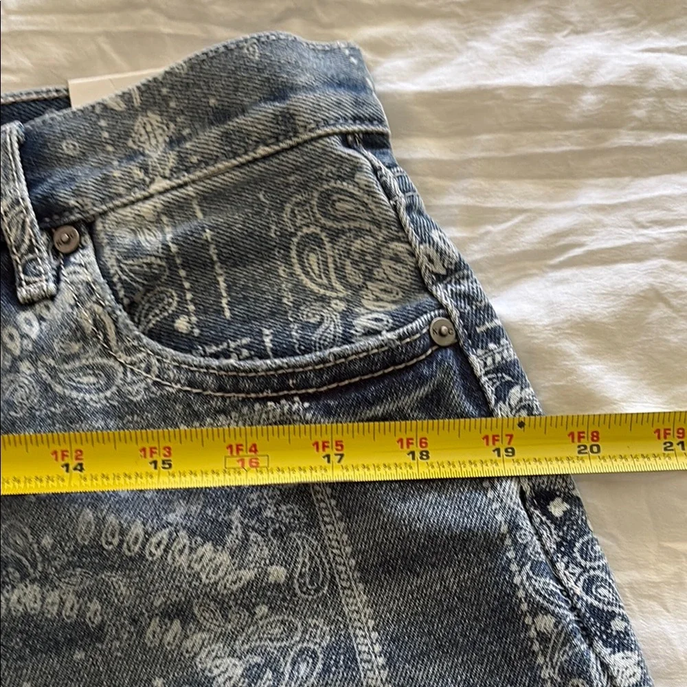 KanCan Print Frayed Denim Shorts - Picture 8 of 11